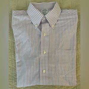 Brooks Brothers Classic American Supima Cotton Gingham Check Shirt Size 15-33